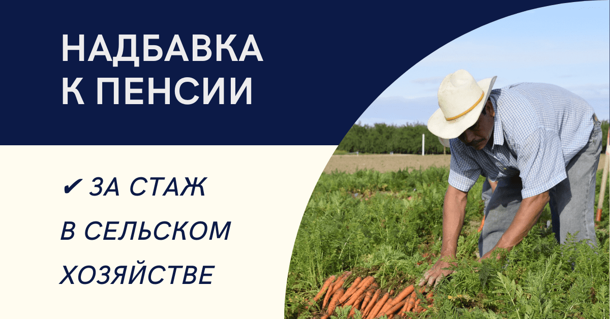 Пенсия за работу в сельском хозяйстве.